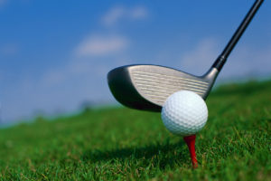 Close-up of Golf Club and Golf Ball